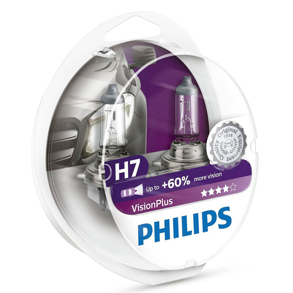 PHILIPS H7 12V 55W VISION PLUS BOX +60%