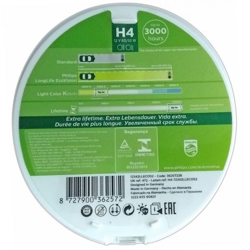 Philips LongLife EcoVision H4 12V 60/55W 2ks/balenie - Image 3