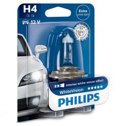 PHILIPS 12V H4 60/55W P43T WHITEVISION - BLISTER 1KS