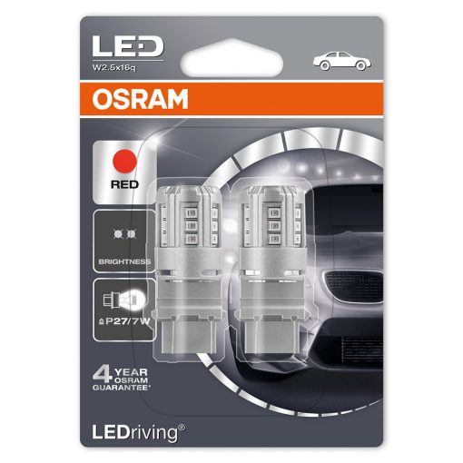 Osram LEDriving Standard 3547R-02B W2,5x16q P27/7W RED 2ks/blister