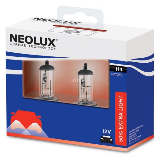 Neolux Extra Light H4 N472EL-SCB 12V 60/55W +50% 2ks/balenie