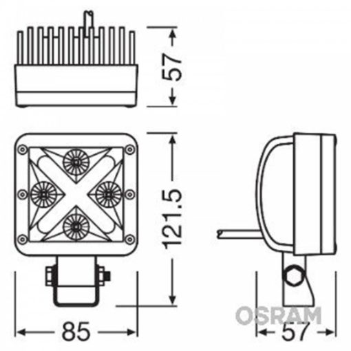OSRAM LEDRIVING CUBE LEDDL101-SP MX85-SP PRACOVNÉ SVIETIDLO 13,5° 12V 20W OFF-ROAD - Image 15