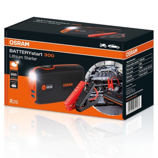 OSRAM OBSL300 ŠTARTÉR BATÉRIE LITHIUM STARTER, POWERBANK 12V 6.0L - Image 2